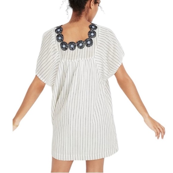 Madewell Embroidered Floral Flowy Stripped Mini Dress - Picture 3 of 7